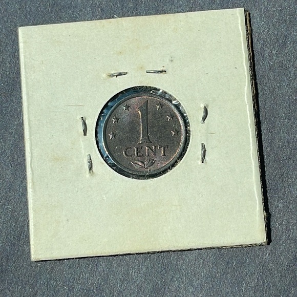 1975 Netherlands Antilles 1 Cent - Picture 2 of 2